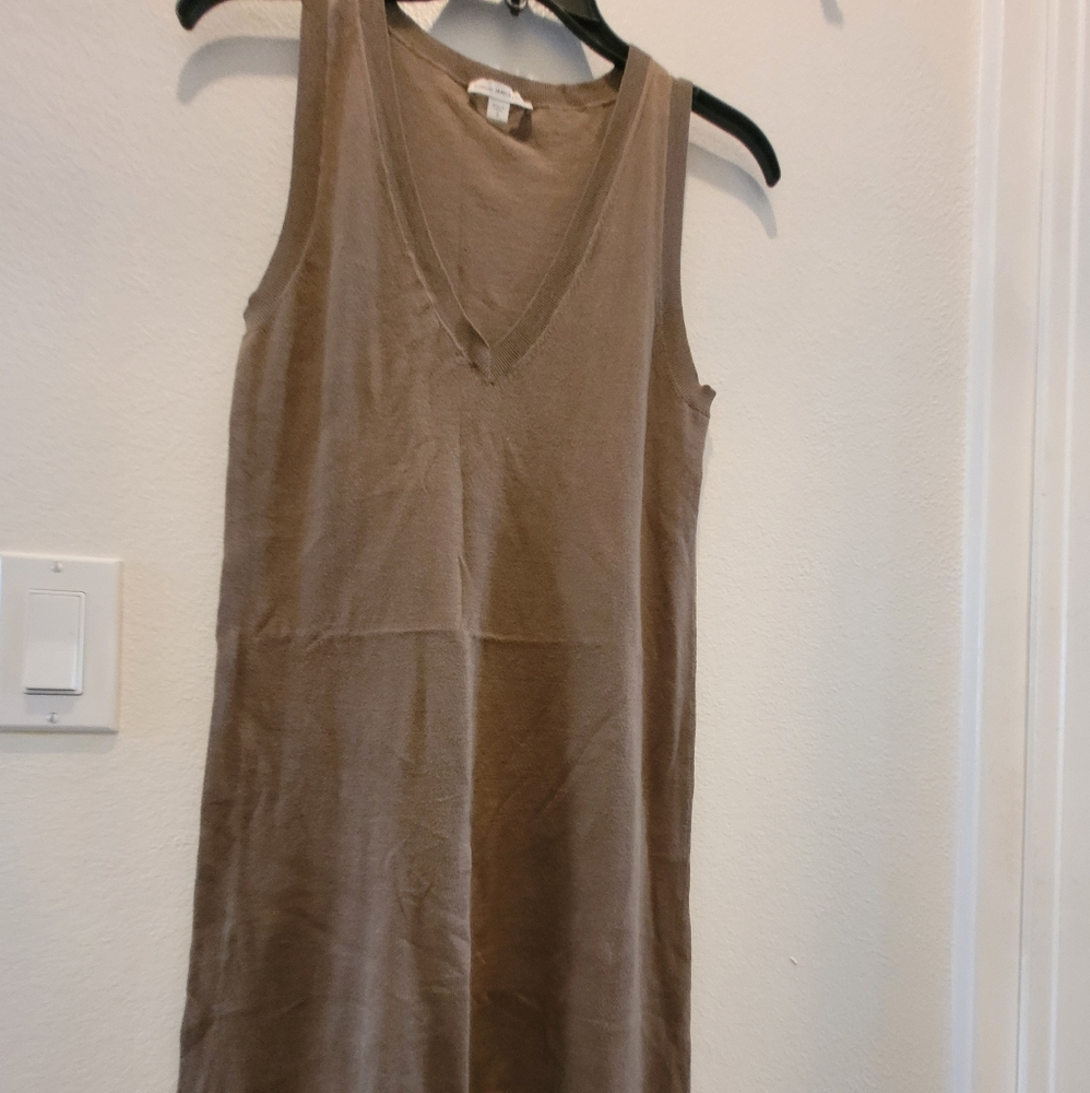 James Perse Lightweight knit tank dress, V neck